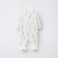 Blue Duck bamboo cotton baby sleepsuit — two-way zip romper onesie