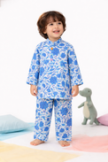 Girl wearing Anaario Blue Floral Cotton Co-ord Set