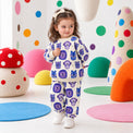 Blue Purple Lion Jogger Set on girl by Anaario – winter kidswear