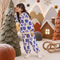 Blue Purple Lion Jogger Set on girl by Anaario – winter kidswear