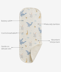 Anaario Blue Whale Bamboo Baby Burp Cloth key features
