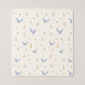 Blue Whale bamboo baby quilt — blue whale print, soft bamboo cotton