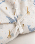 Blue Whale bamboo baby changing mat — blue whale print, soft bamboo cotton