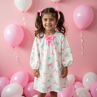 Girl wearing Anaario Bow Bliss Balloon Dress