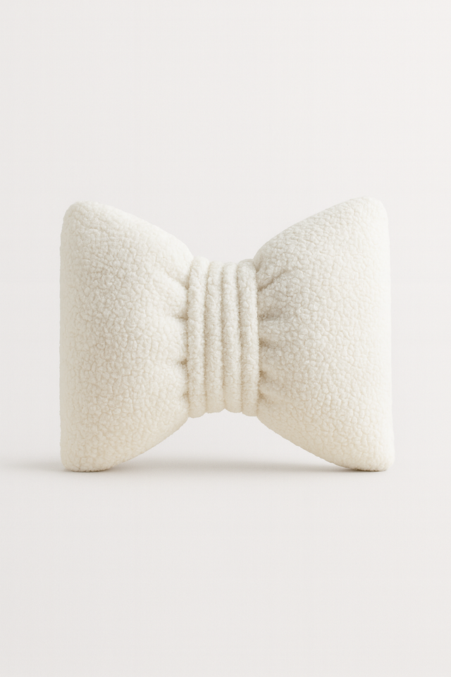 Anaario bow-shaped fleece cushion for kids