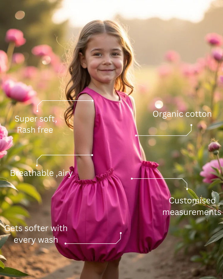 Girl wearing Anaario Bubblegum Pop Dress