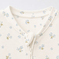 Bunny & Blossom bamboo cotton baby sleepsuit — bamboo cotton onesie romper flatlay