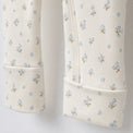 Bunny & Blossom bamboo cotton baby sleepsuit — zip romper onesie detail