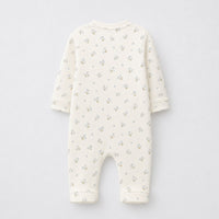 Bunny & Blossom bamboo cotton baby sleepsuit — footed zip-front sleepsuit, onesie romper