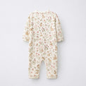 Bunny & Kitty Floral bamboo cotton baby sleepsuit — footed zip-front sleepsuit, onesie romper