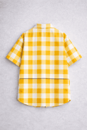 Boy wearing Anaario Butter Check Balloon Co-ord Set