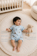 Ocean Sailor Wrap Baby Romper features