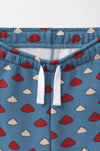Teal Cloud Jogger Set flat lay by Anaario
