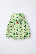 Green Dinosaur Hooded Jogger Set flat lay by Anaario