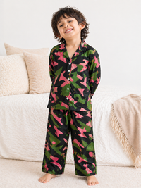Boy wearing Anaario Camo Cutie Night Suit