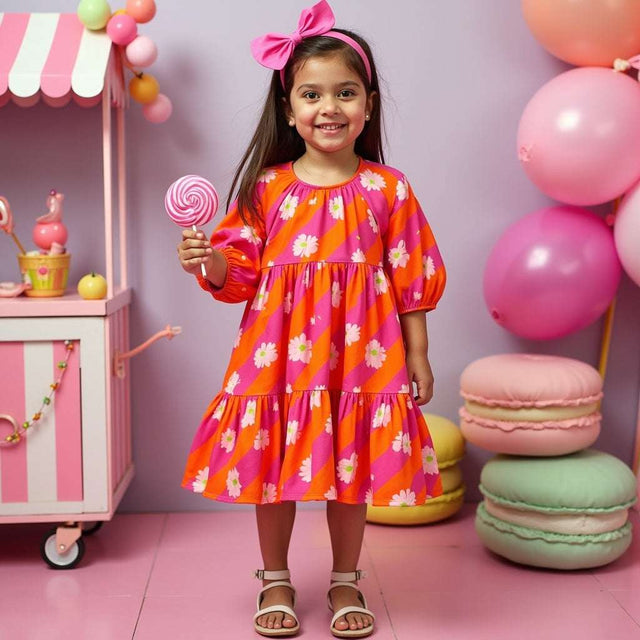 Girl wearing Anaario Candy Pop Daisy Dress