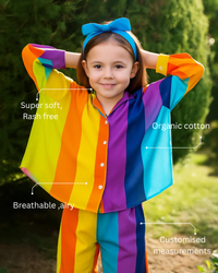 Girl wearing Anaario Candy Pop Night Suit