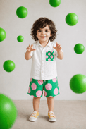 Boy wearing Anaario Candy Pop Pocket Shirt Set