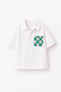 Boy wearing Anaario Candy Pop Pocket Shirt Set