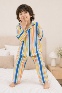 Boy wearing Anaario Candy Stripes Night Suit