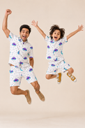 Boy wearing Anaario Car Print Shorts