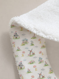Carnival Windmill bamboo baby bib — print detail