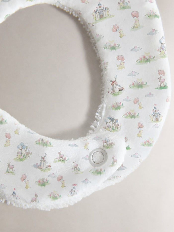 Carnival Windmill bamboo baby bib — soft bamboo cotton flatlay
