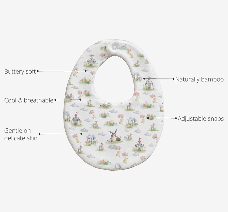 Anaario Carnival Windmill Bamboo Baby Bib key features