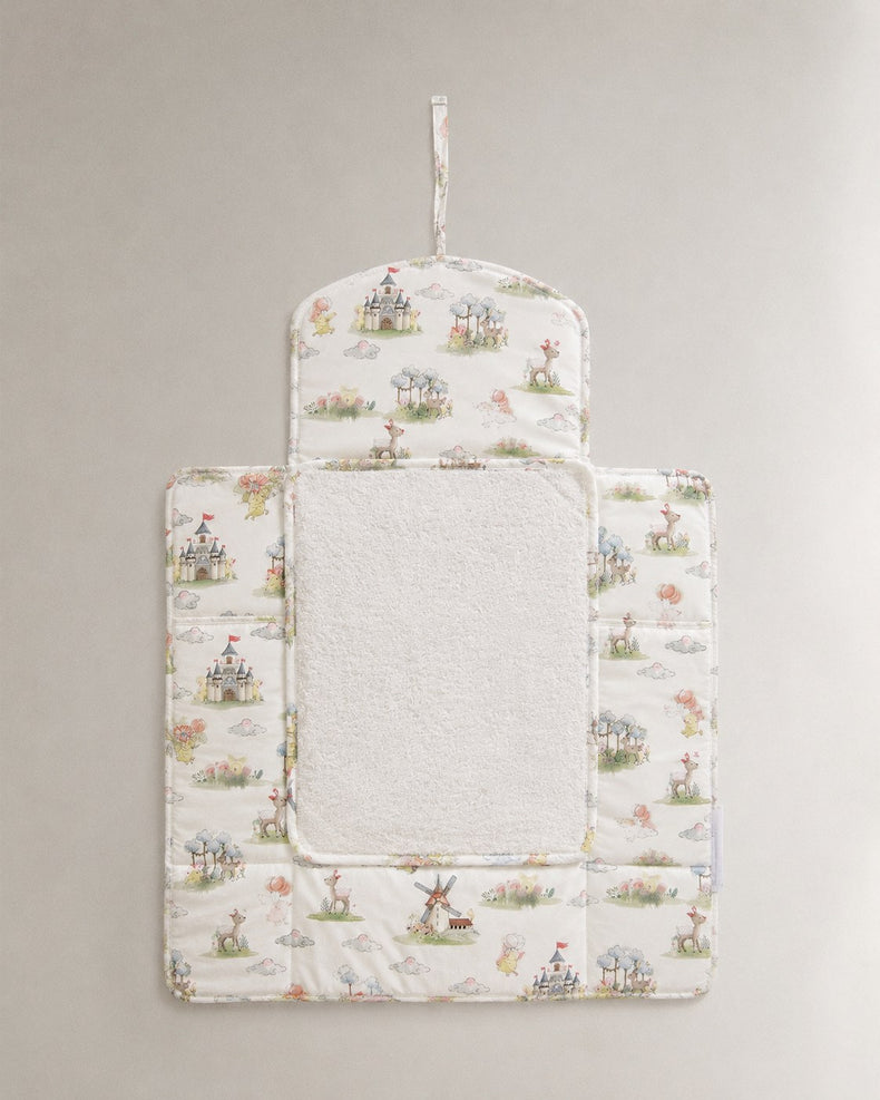 Carnival Windmill bamboo baby changing mat — carnival windmill print, soft bamboo cotton
