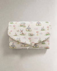Carnival Windmill bamboo baby changing mat — folded clutch