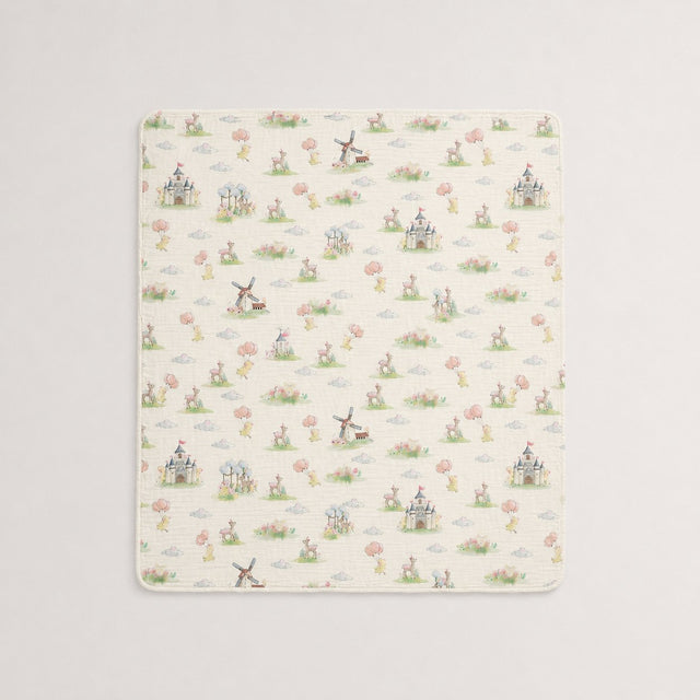 Carnival Windmill bamboo baby quilt — carnival windmill print, soft bamboo cotton