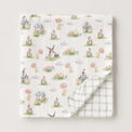 Carnival Windmill bamboo baby quilt — draped
