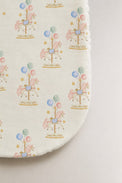 Carousel bamboo baby burp cloth — carousel print, soft bamboo cotton
