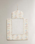Carousel bamboo baby changing mat — carousel print, soft bamboo cotton