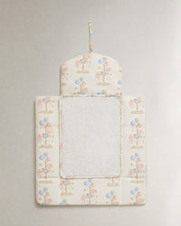 Carousel bamboo baby changing mat — carousel print, soft bamboo cotton