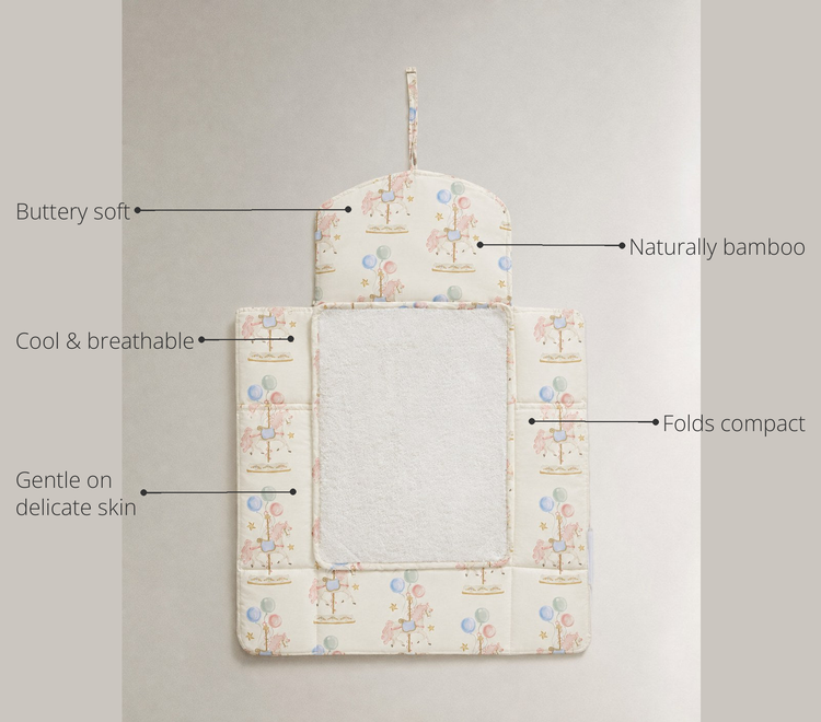 Anaario Carousel Bamboo Baby Changing Mat key features