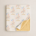 Carousel bamboo baby quilt — carousel print, soft bamboo cotton