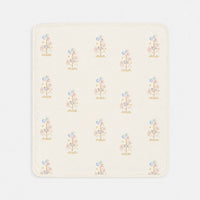 Carousel bamboo baby quilt — carousel print, soft bamboo cotton