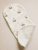 Carriage Teddy bamboo baby burp cloth — absorbent sherpa backing