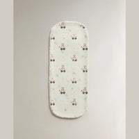 Carriage Teddy bamboo baby burp cloth — folded