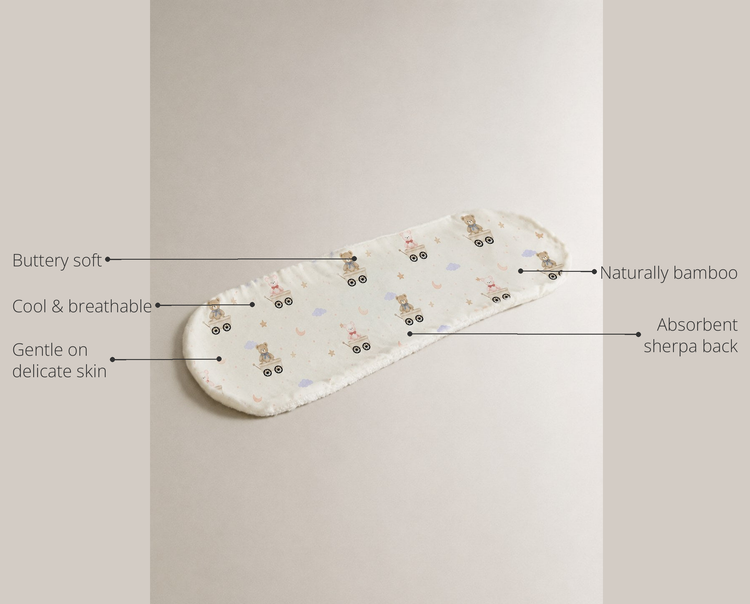 Anaario Carriage Teddy Bamboo Baby Burp Cloth key features
