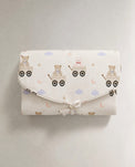 Carriage Teddy bamboo baby changing mat — print detail