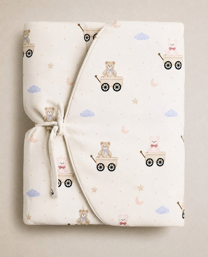 Carriage Teddy Bamboo Baby Changing Mat