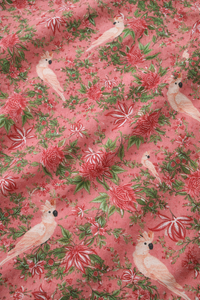 Peach Parrot Cotton Co-ord Set