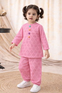 Pink Cotton Co-ord Set