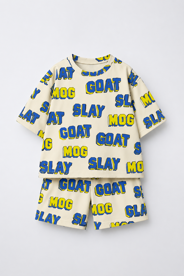 Boy wearing Anaario Certified GOAT Co-ord Set
