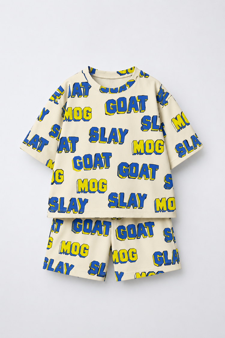 Boy wearing Anaario Certified GOAT Co-ord Set