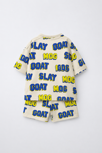 Boy wearing Anaario Certified GOAT Co-ord Set