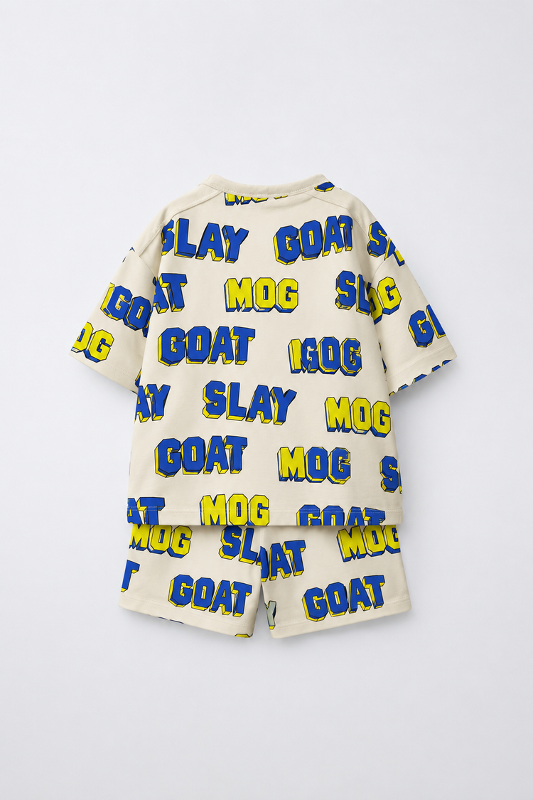 Boy wearing Anaario Certified GOAT Co-ord Set