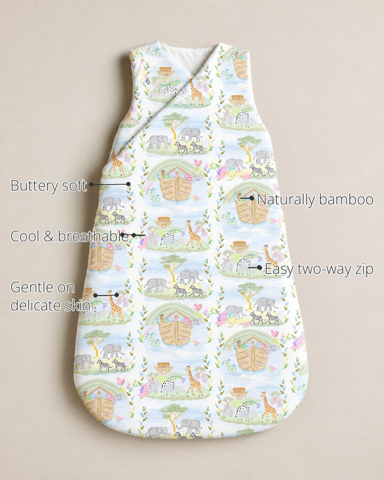 Noah's Ark Bamboo Baby Sleeping Bag features